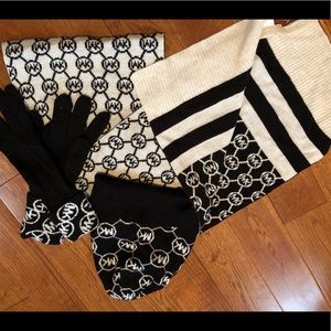 Michael Kors hat, scarf and gloves set